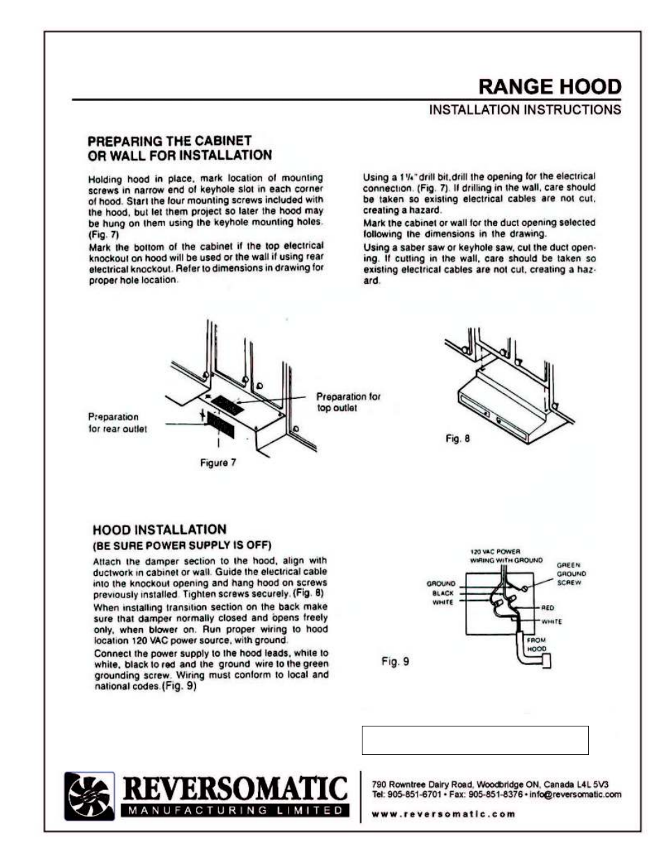 Reversomatic 1000 160 User Manual | 1 page