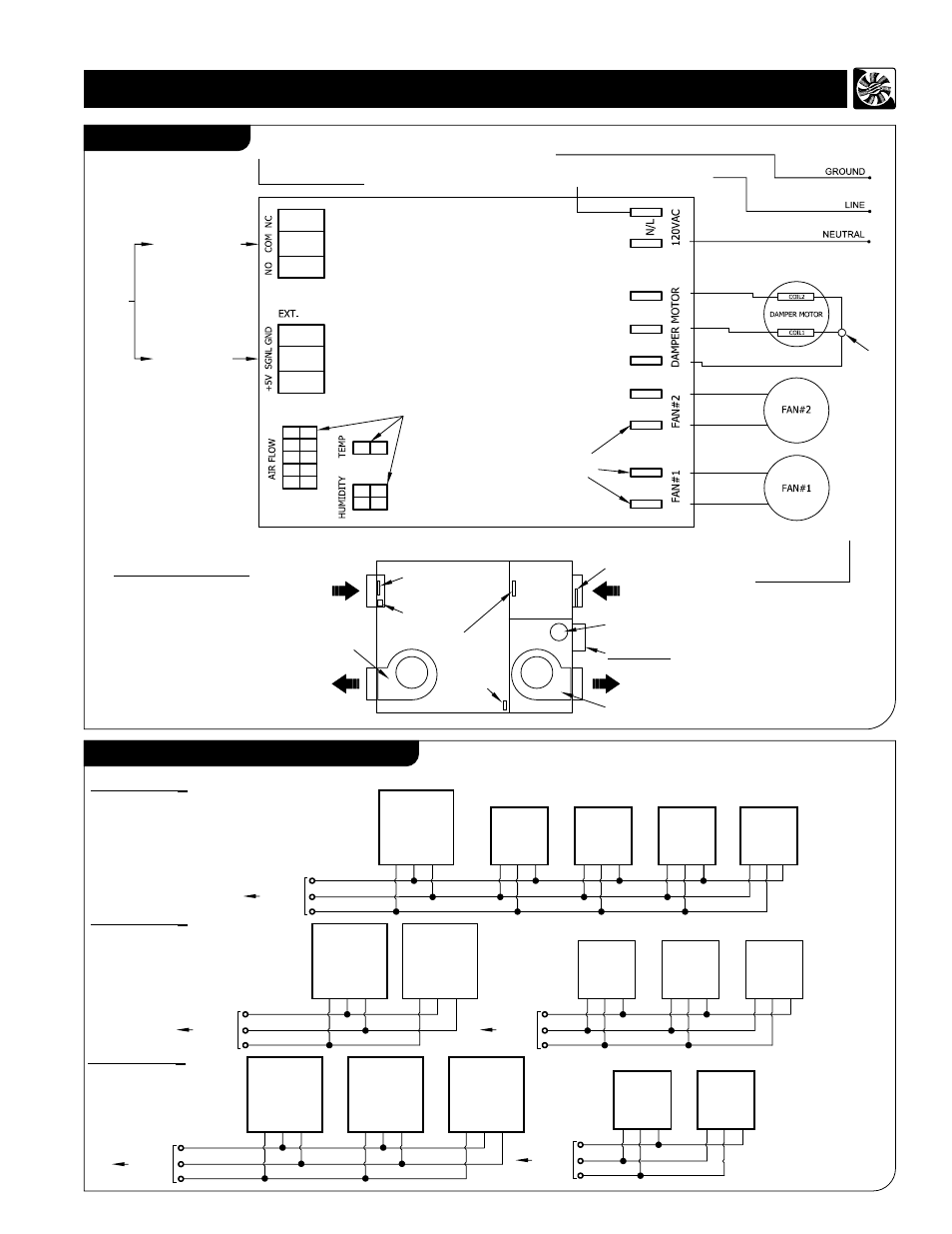 Wiring diagram, Option 3: option 1, Wall control units and timer switches | Control board, Hrv/erv layout, Option 2 | Reversomatic Deluxe Series User Manual | Page 4 / 16
