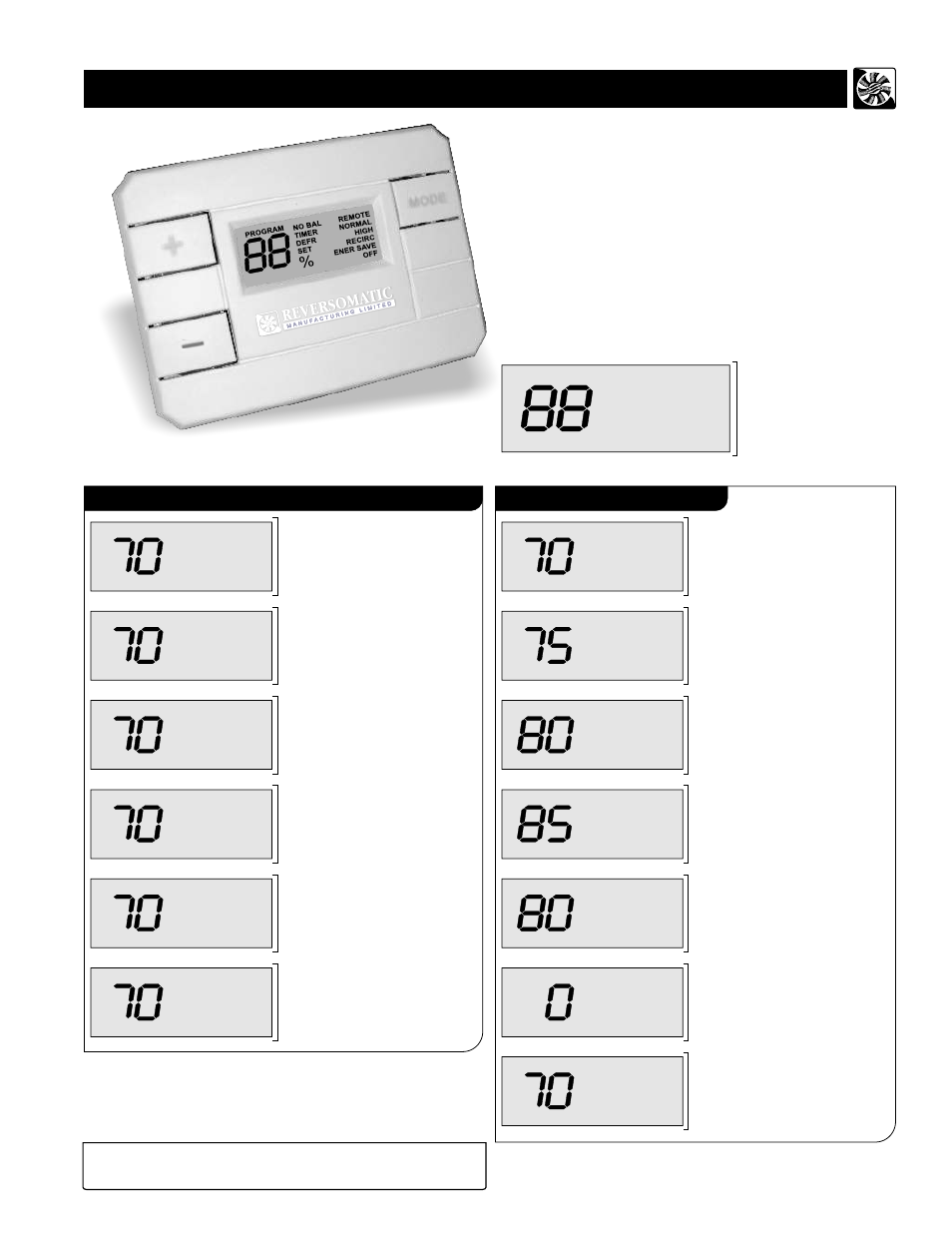 Functions | Reversomatic Deluxe Series User Manual | Page 7 / 16