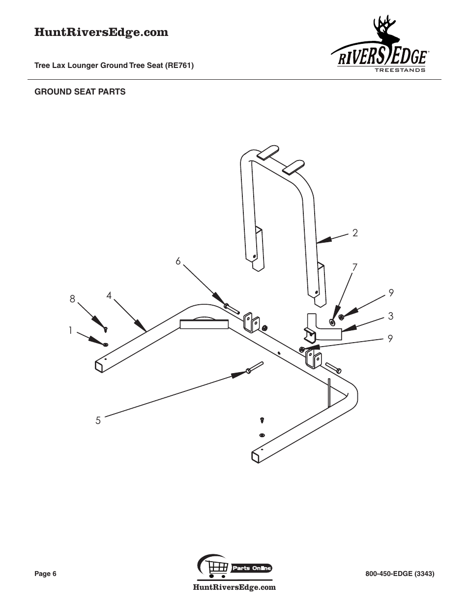 Rivers Edge RE761 TREE SEAT TREE LAX LOUNGER User Manual | Page 6 / 8