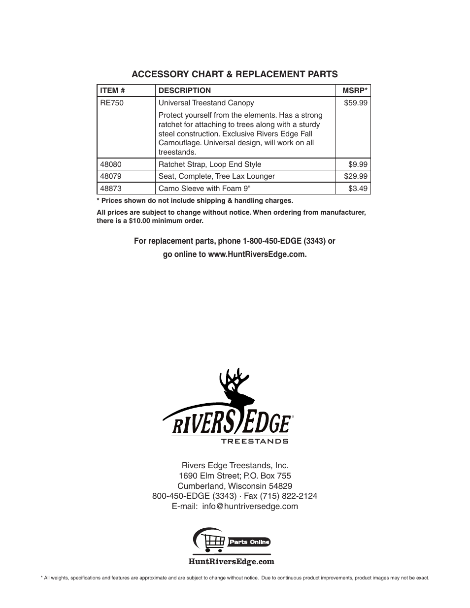 Rivers Edge RE761 TREE SEAT TREE LAX LOUNGER User Manual | Page 8 / 8