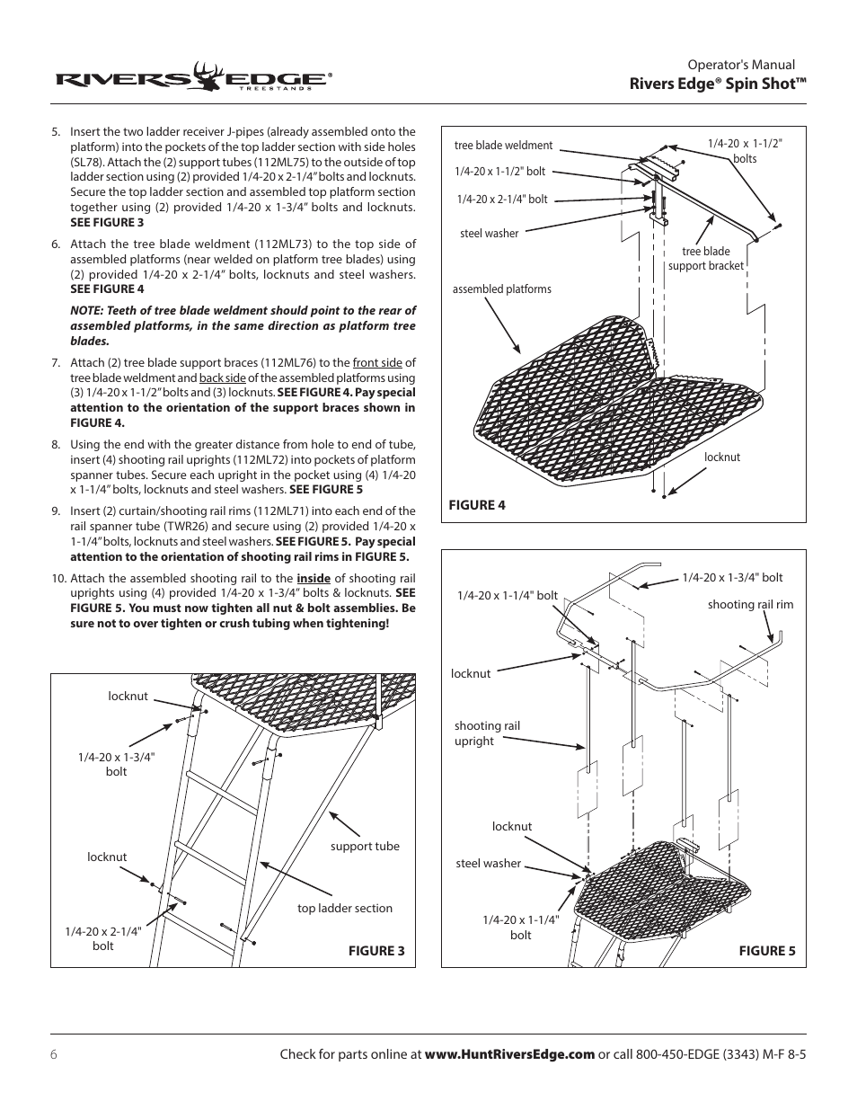 Rivers edge® spin shot | Rivers Edge RE637 Spin Shot User Manual | Page 6 / 16