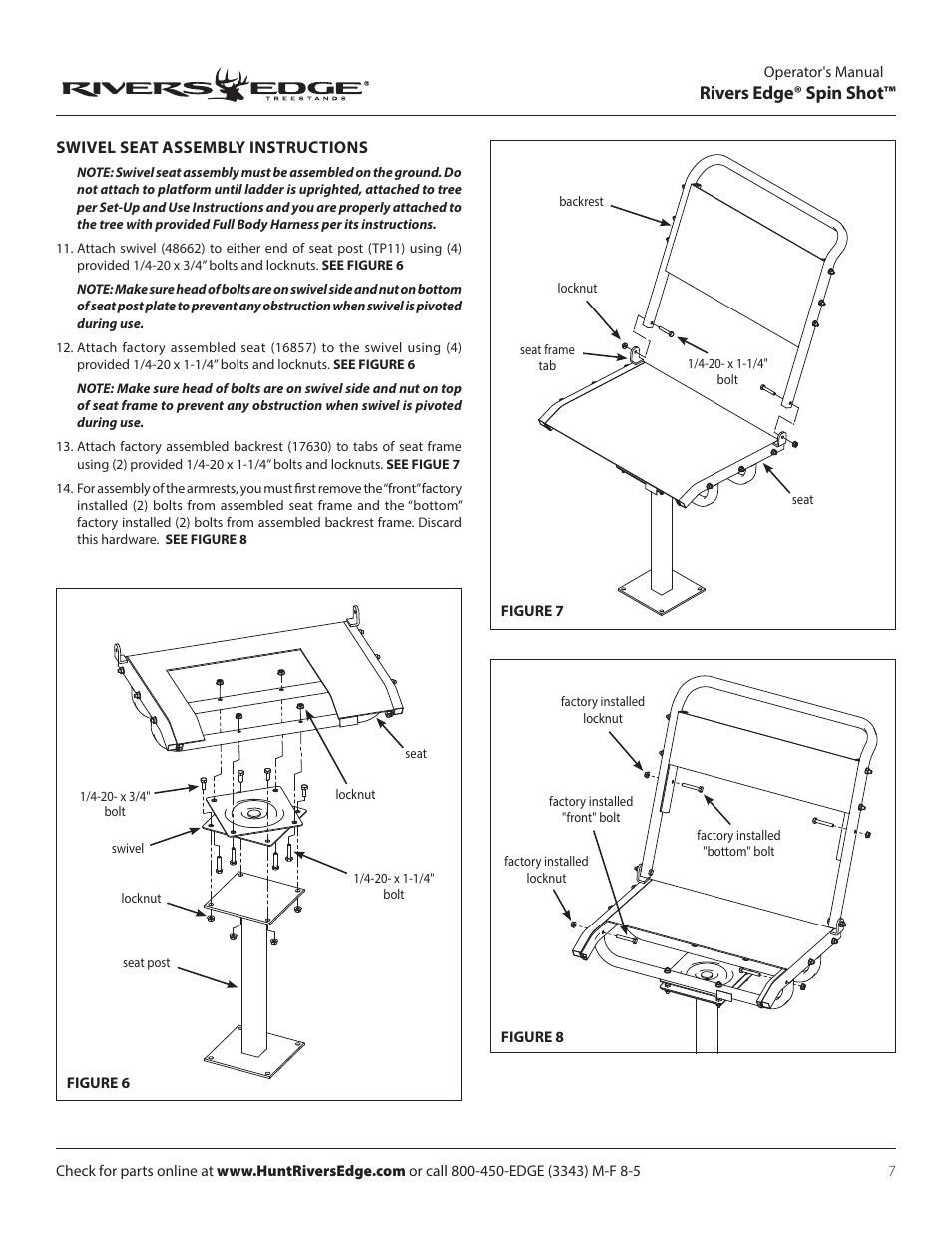 Rivers edge® spin shot | Rivers Edge RE637 Spin Shot User Manual | Page 7 / 16