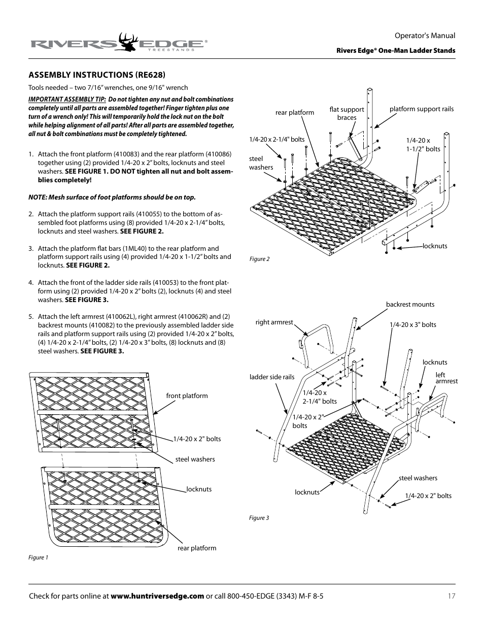 Rivers Edge RE627 Oasis User Manual | Page 17 / 40