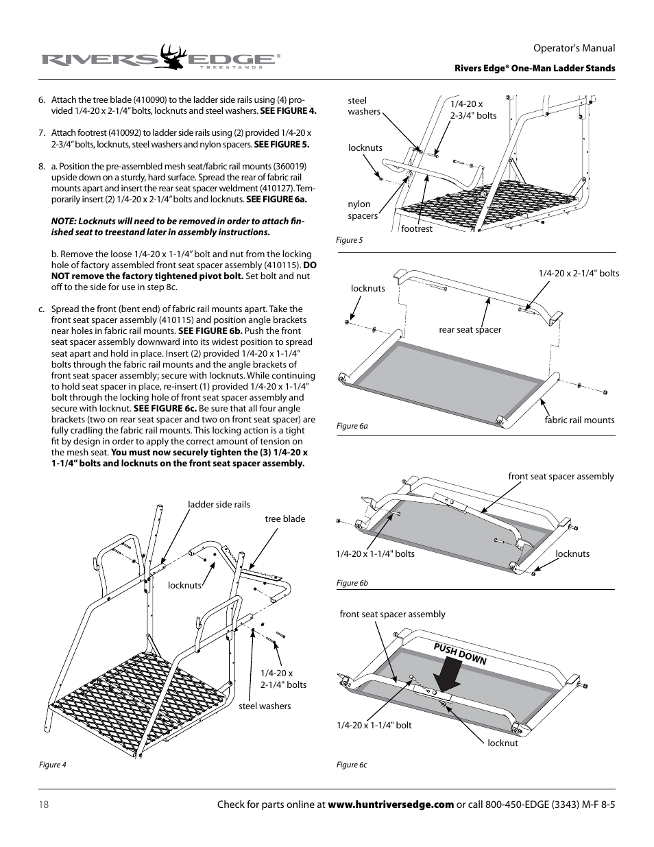 Rivers Edge RE627 Oasis User Manual | Page 18 / 40