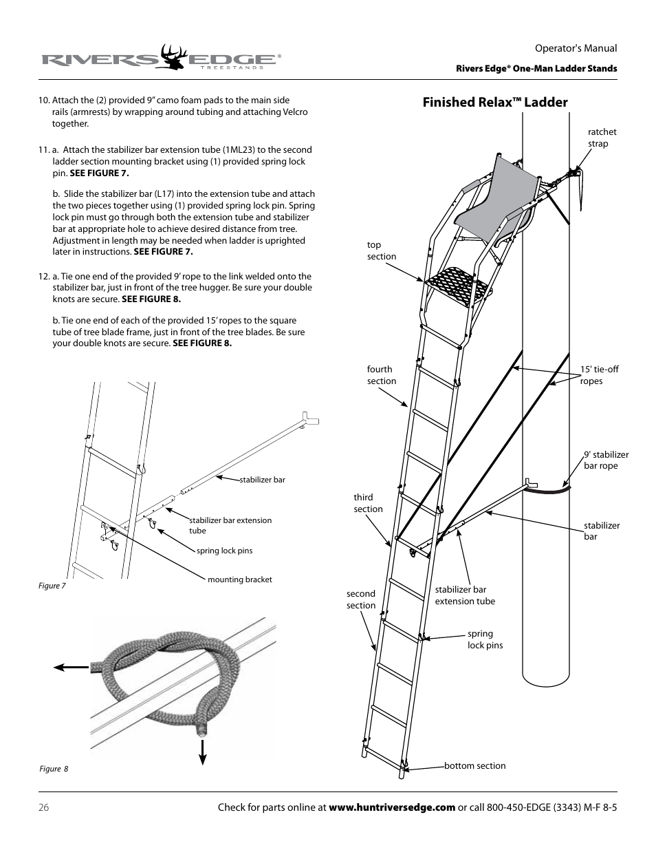 Finished relax™ ladder | Rivers Edge RE627 Oasis User Manual | Page 26 / 40