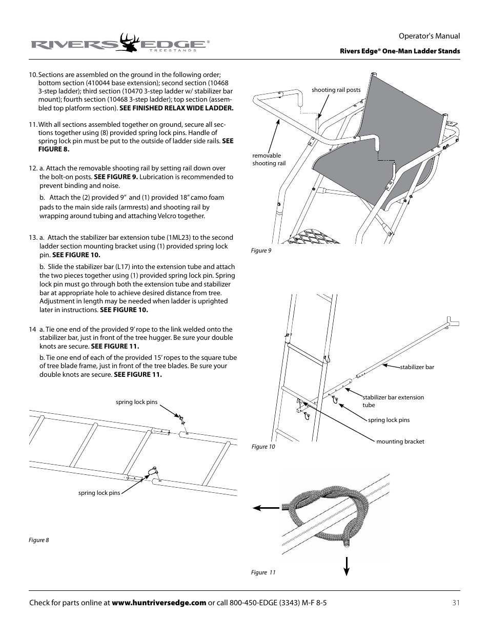 Rivers Edge RE627 Oasis User Manual | Page 31 / 40