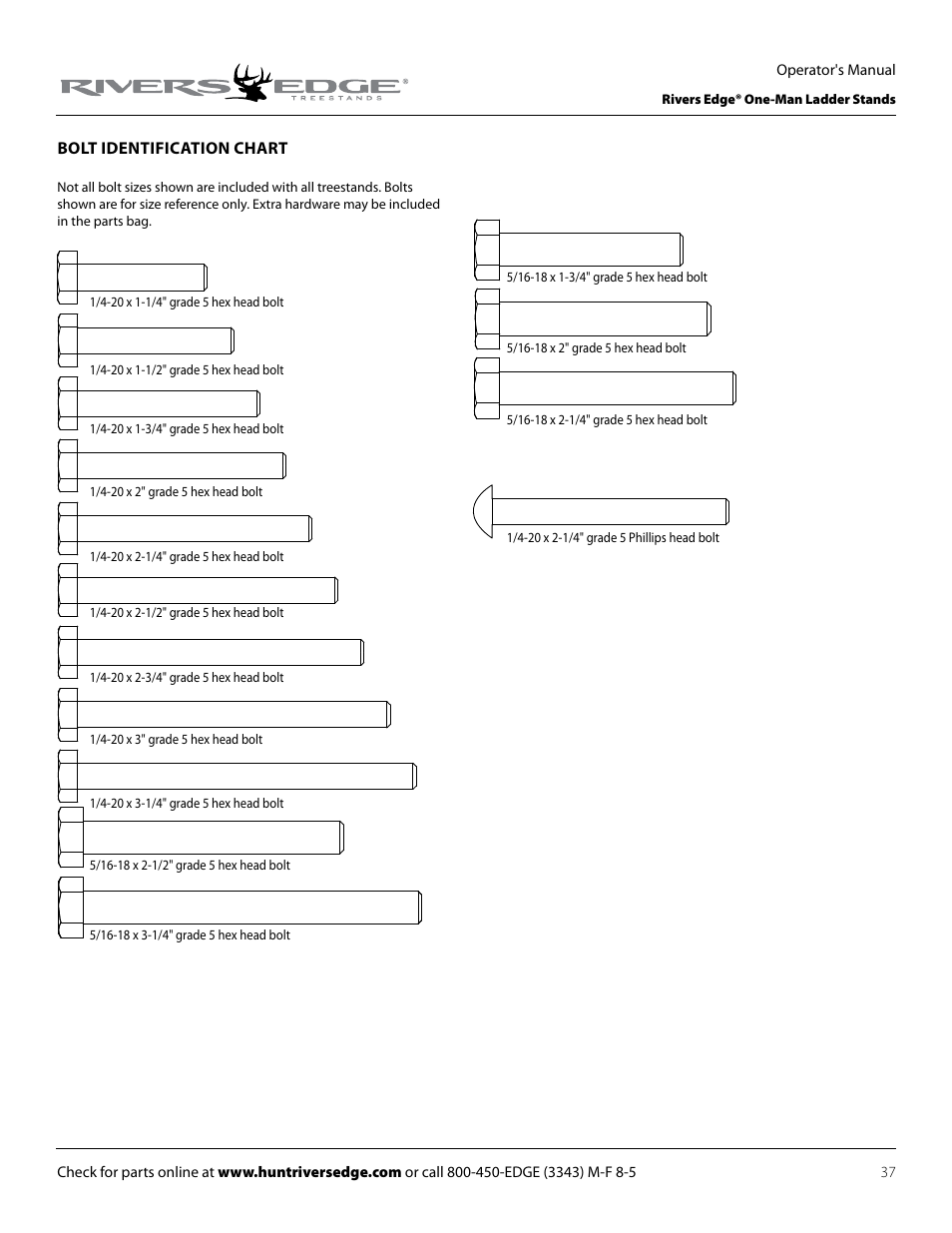 Rivers Edge RE627 Oasis User Manual | Page 37 / 40