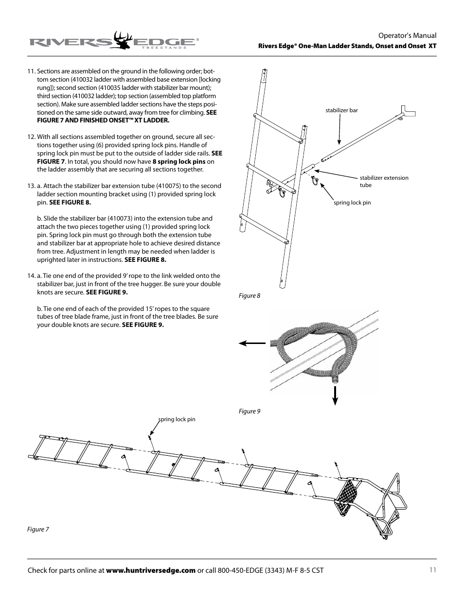 Rivers Edge RE625 Onset User Manual | Page 11 / 20