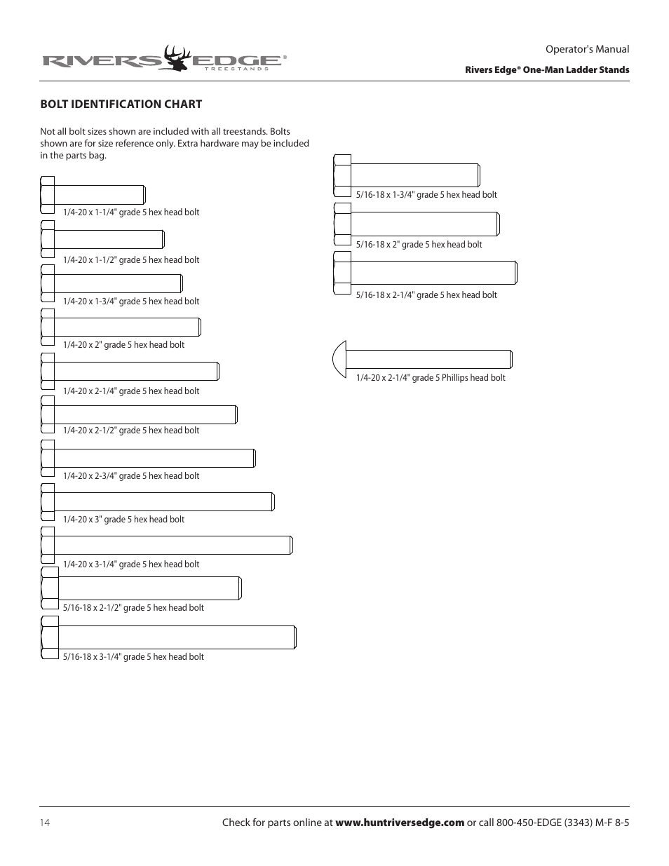 Rivers Edge RE635 BOWMAN User Manual | Page 14 / 16