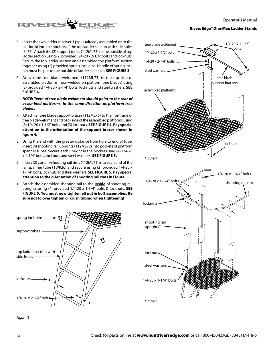 Rivers Edge RE607 22' Timbershot User Manual | Page 12 / 40