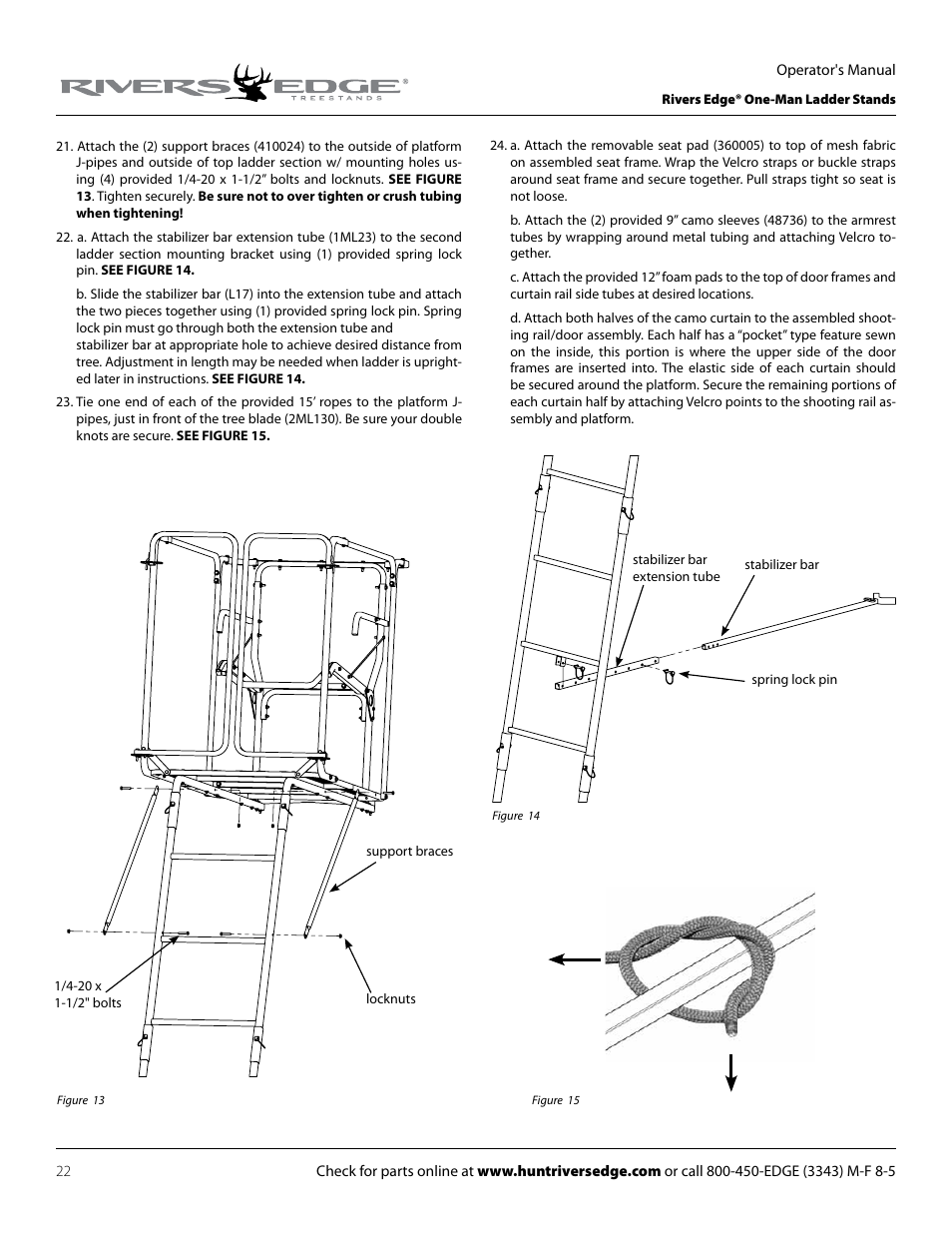 Rivers Edge RE607 22' Timbershot User Manual | Page 22 / 40