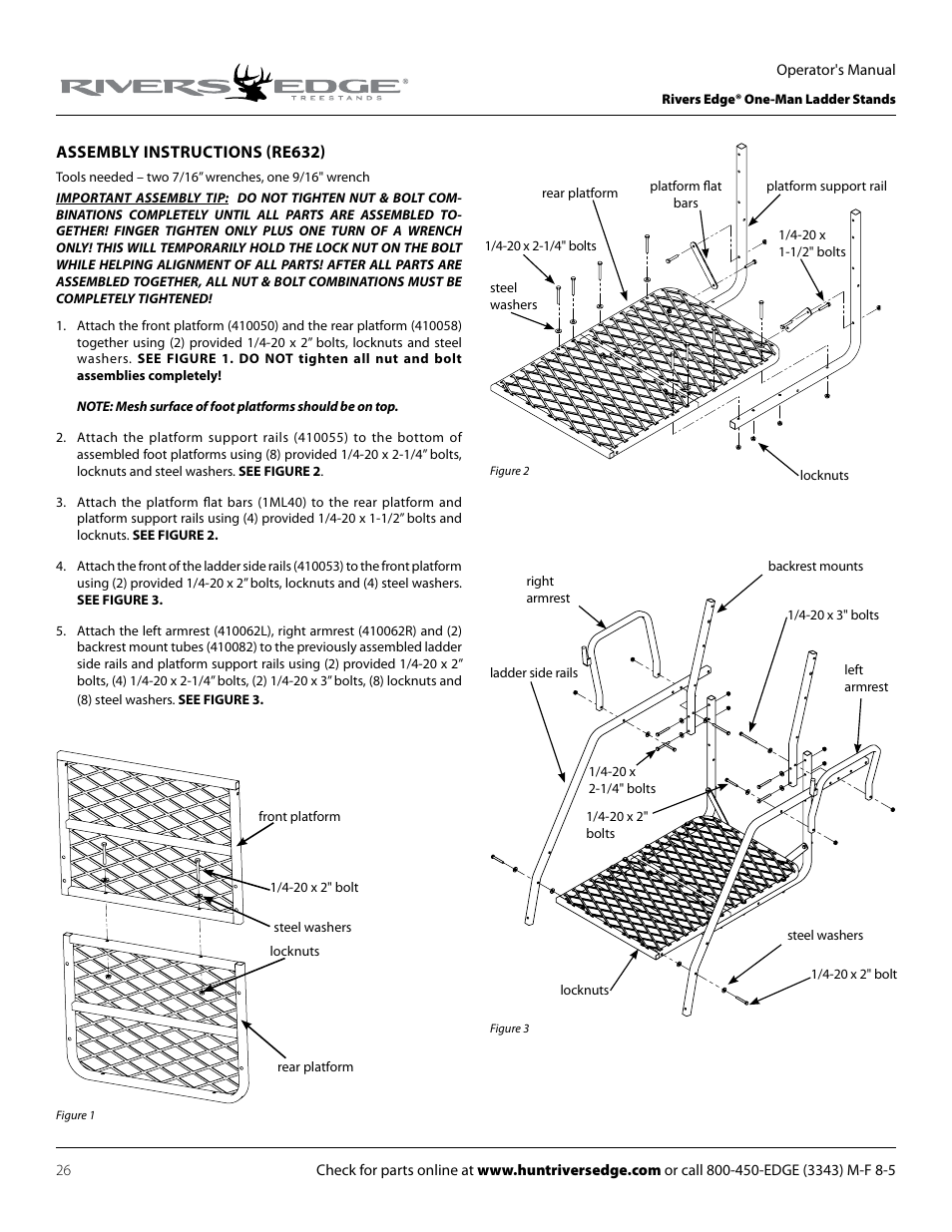 Rivers Edge RE607 22' Timbershot User Manual | Page 26 / 40