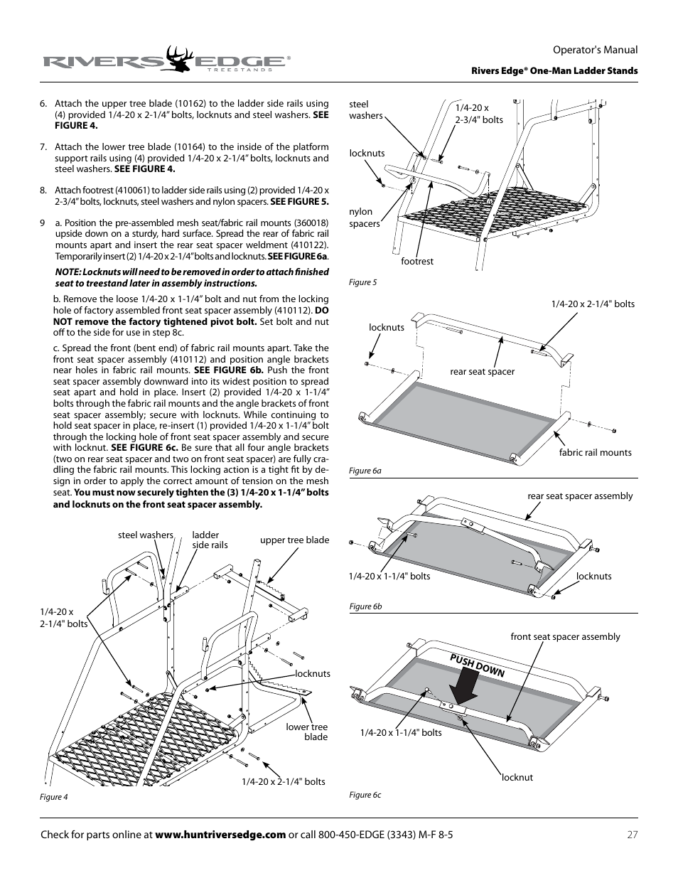 Rivers Edge RE607 22' Timbershot User Manual | Page 27 / 40