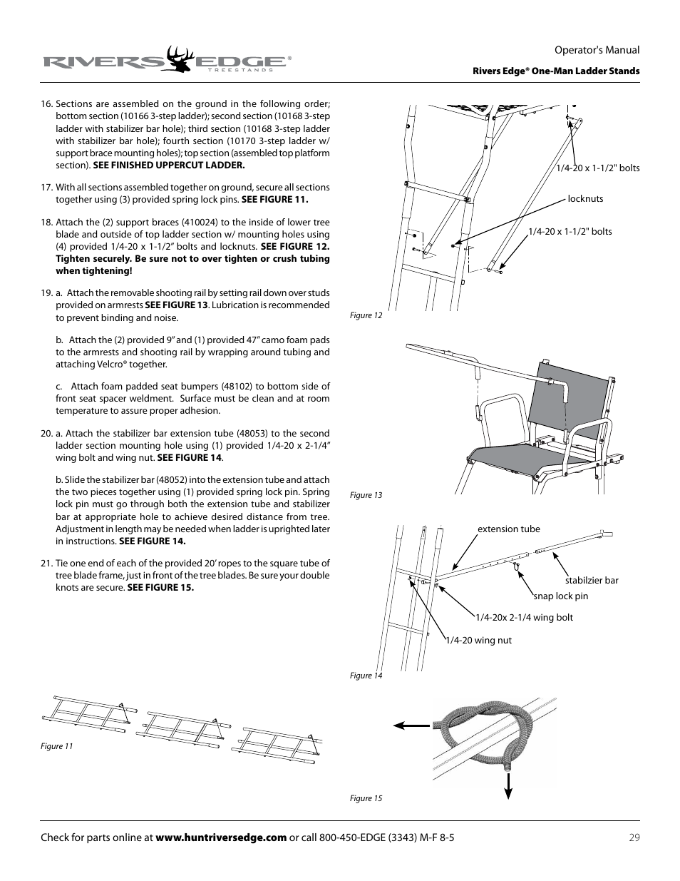 Rivers Edge RE607 22' Timbershot User Manual | Page 29 / 40