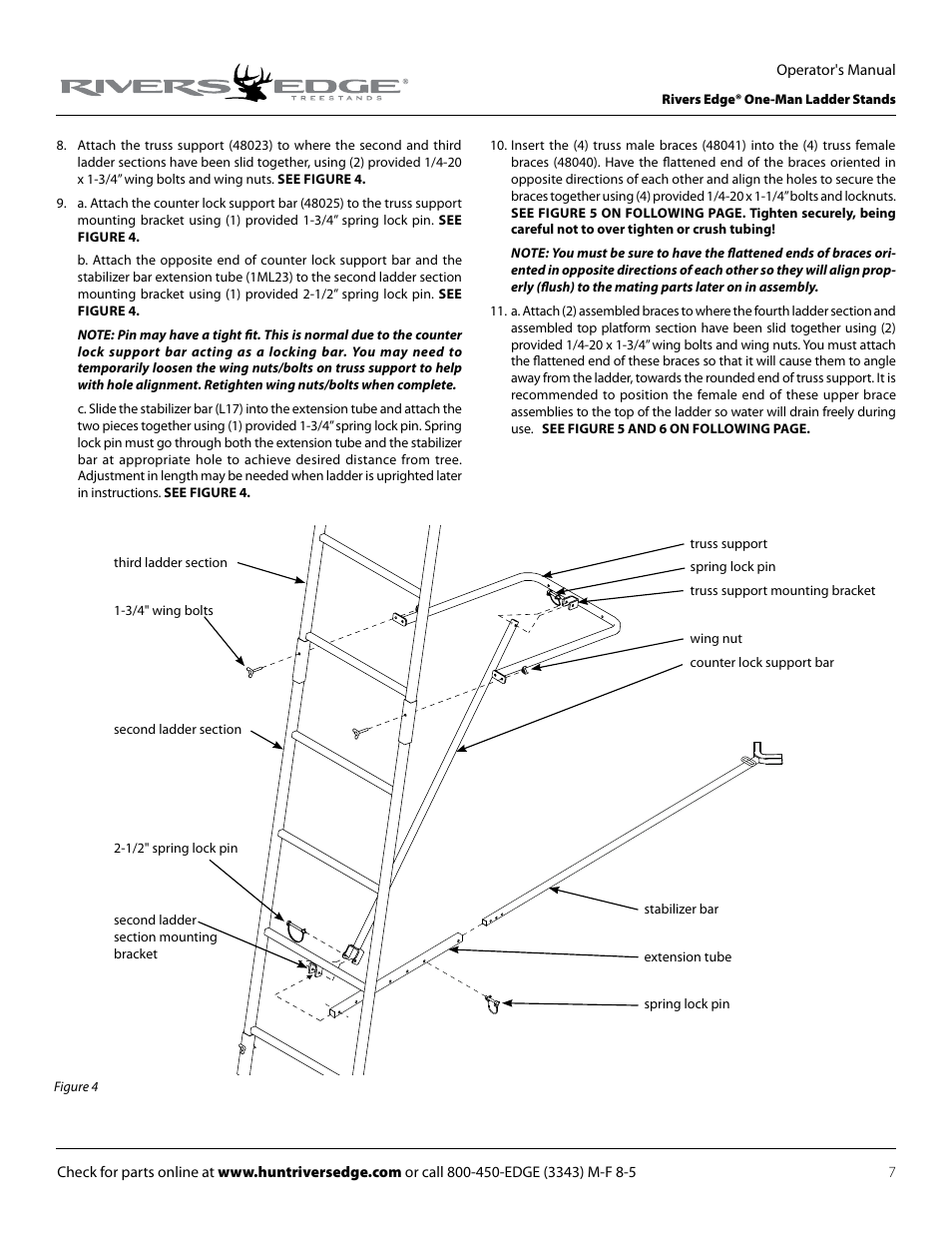 Rivers Edge RE607 22' Timbershot User Manual | Page 7 / 40