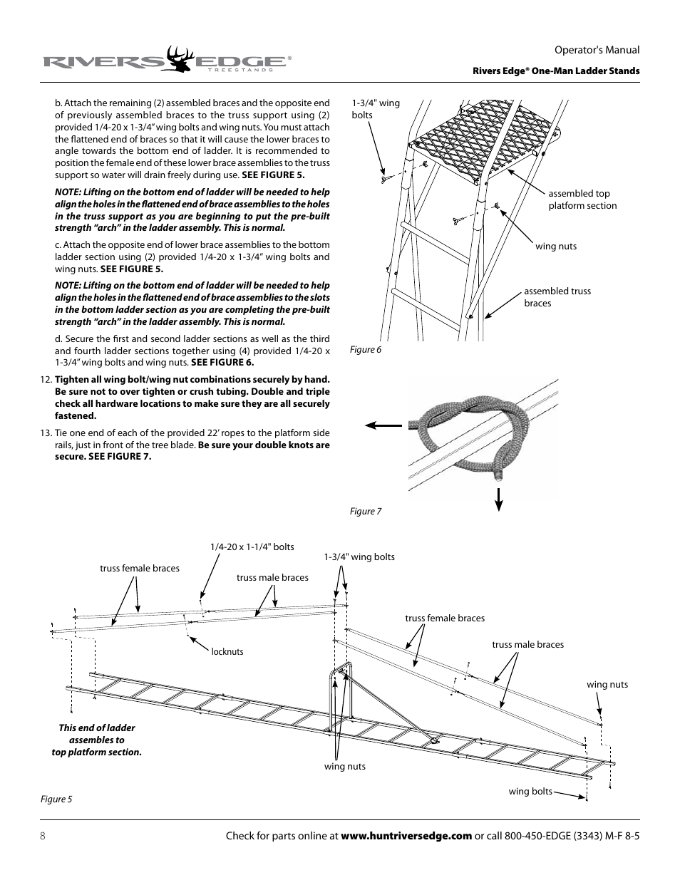 Rivers Edge RE607 22' Timbershot User Manual | Page 8 / 40