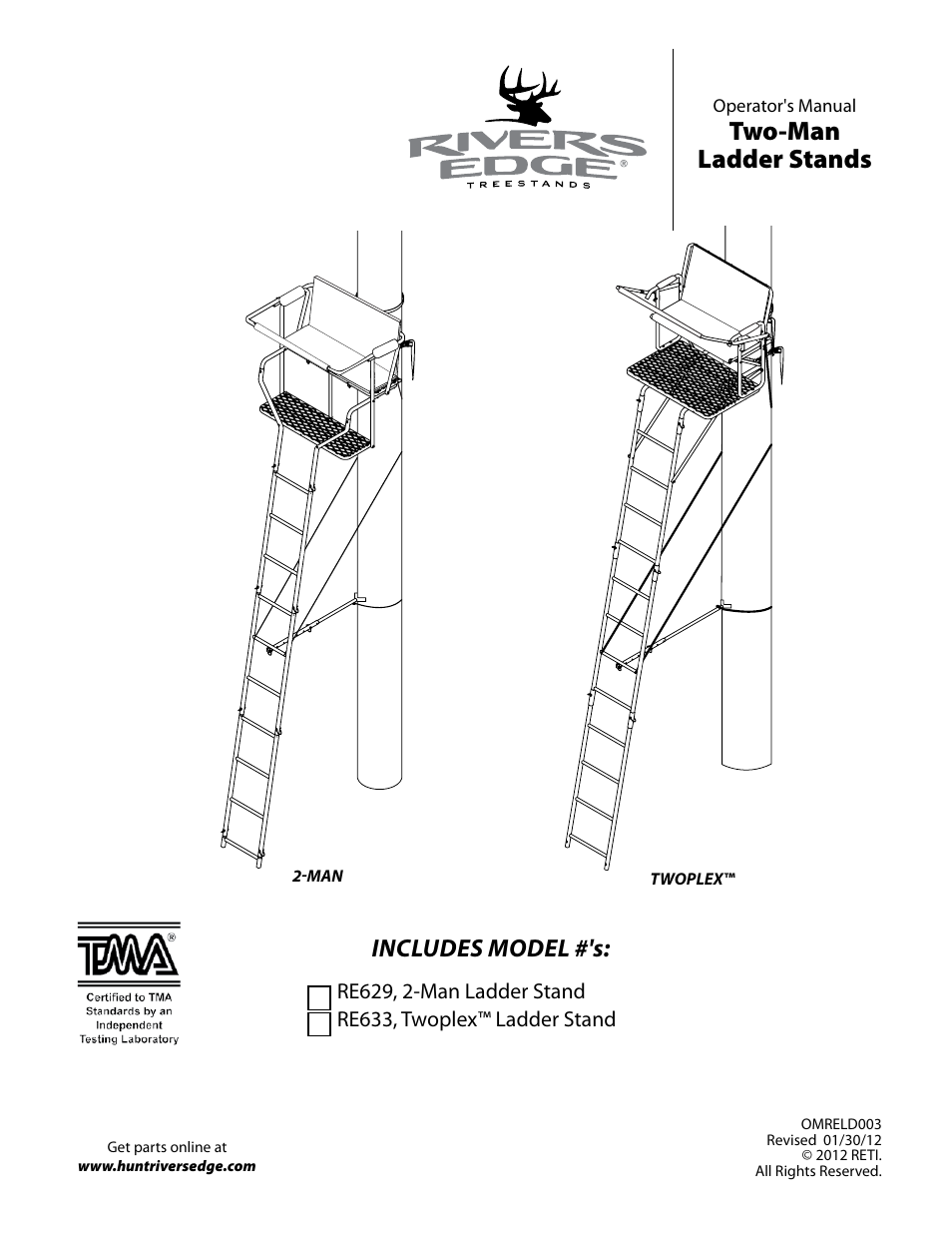 Rivers Edge RE634 2 MAN User Manual | 20 pages