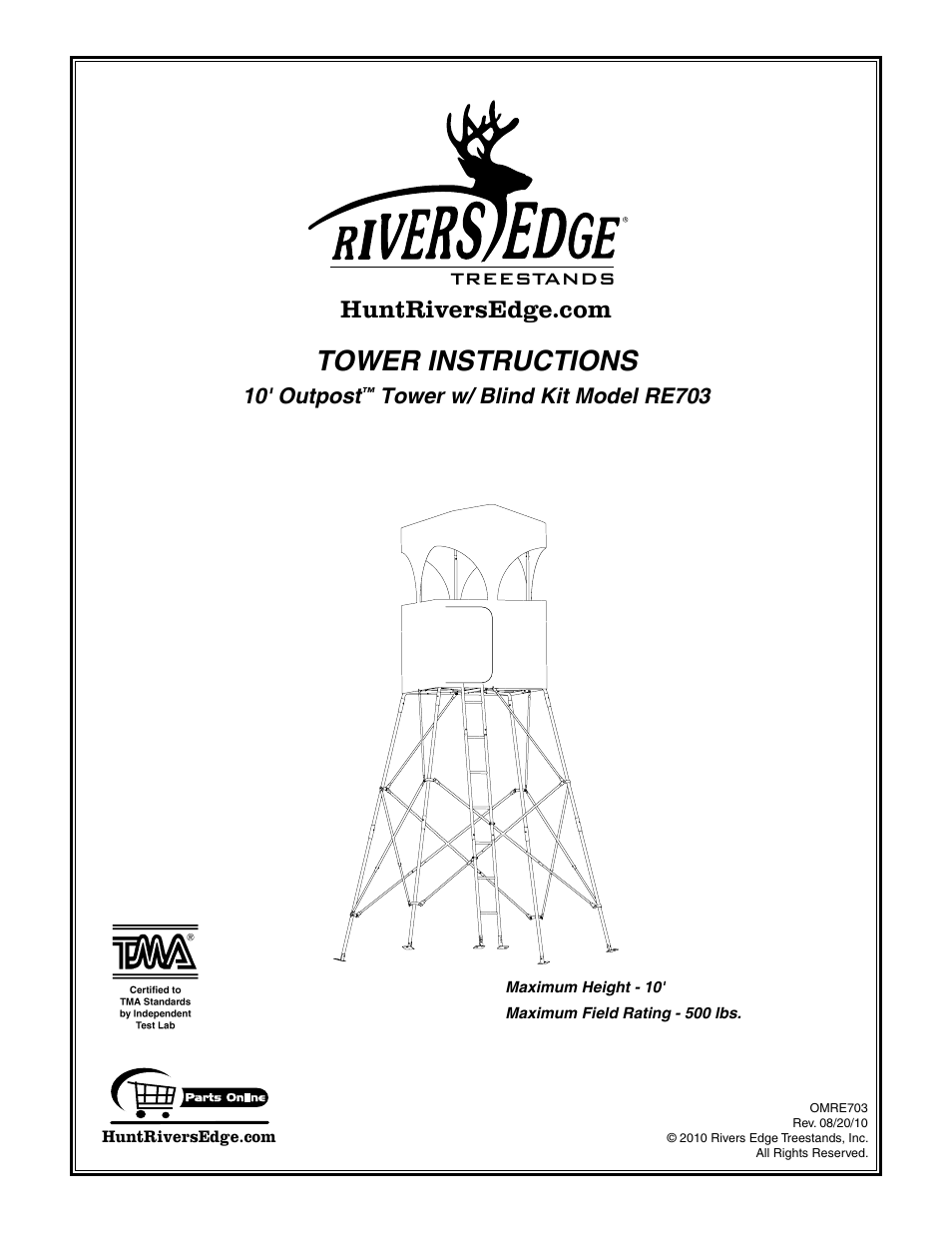 Rivers Edge RE703 Outpost User Manual | 20 pages
