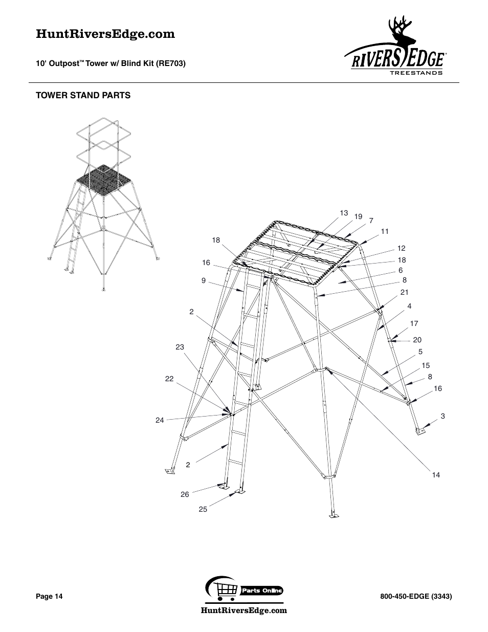 Rivers Edge RE703 Outpost User Manual | Page 14 / 20