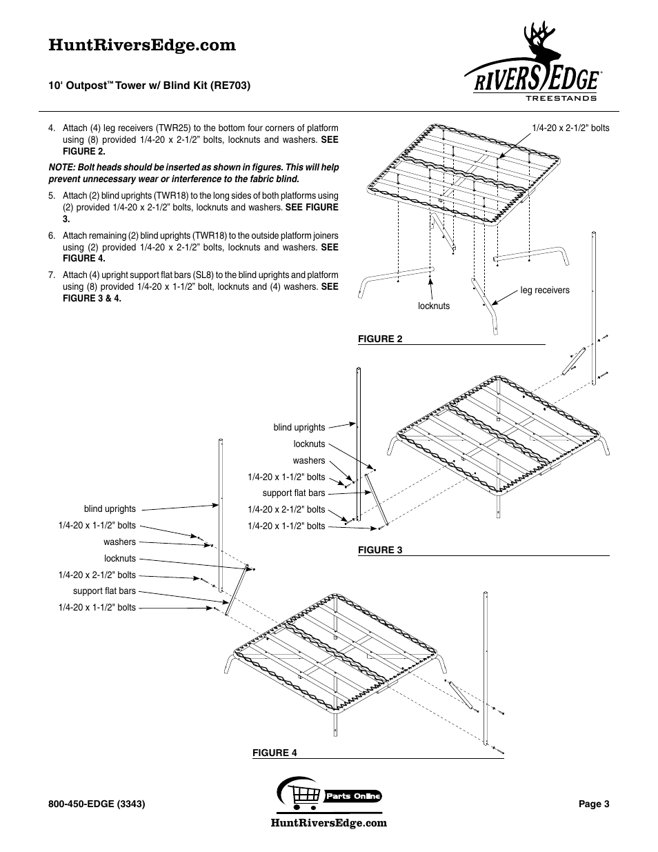 Rivers Edge RE703 Outpost User Manual | Page 3 / 20