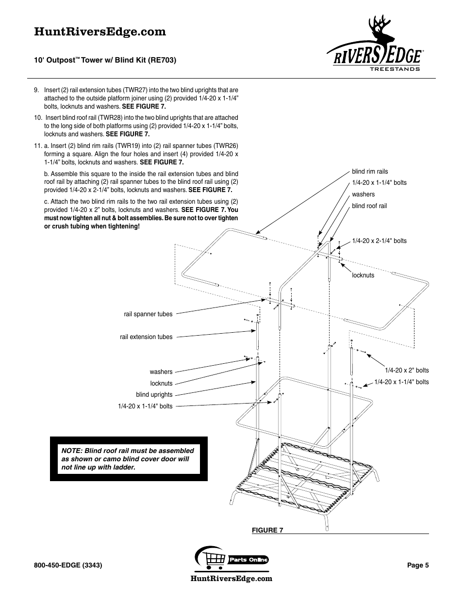 Rivers Edge RE703 Outpost User Manual | Page 5 / 20