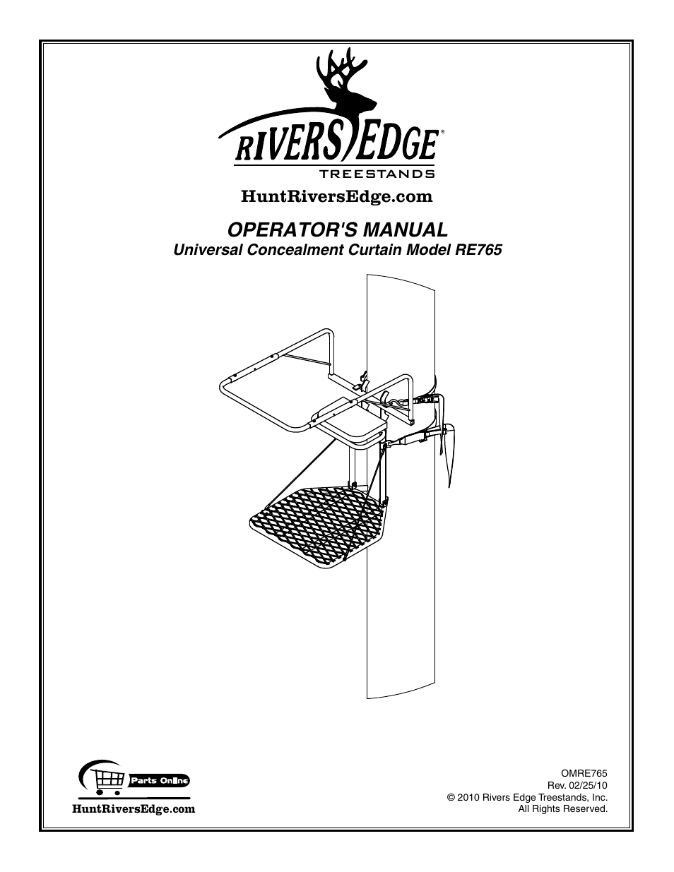 Rivers Edge RE765 Universal Concealment Curtain User Manual | 8 pages