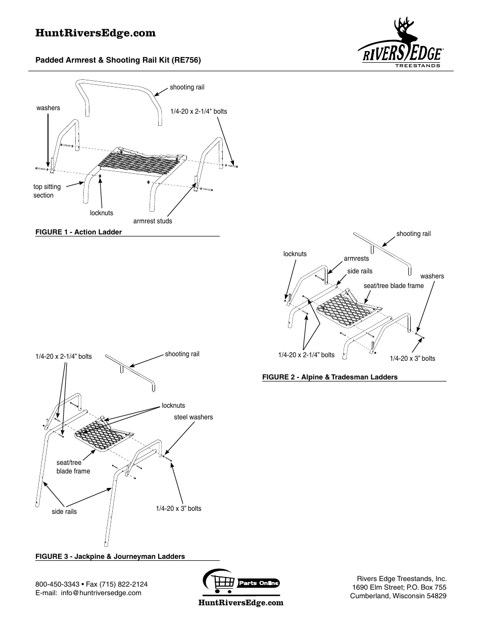 Rivers Edge RE756 PADDED ARMREST_SHOOTING RAIL KIT User Manual | Page 2 / 2