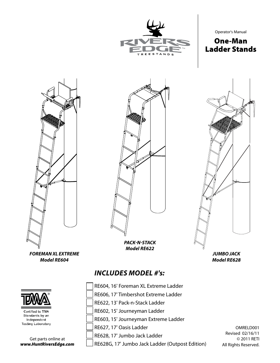 Rivers Edge RE602 JOURNEYMAN User Manual | 48 pages