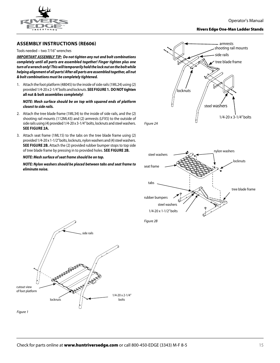 Rivers Edge RE602 JOURNEYMAN User Manual | Page 15 / 48