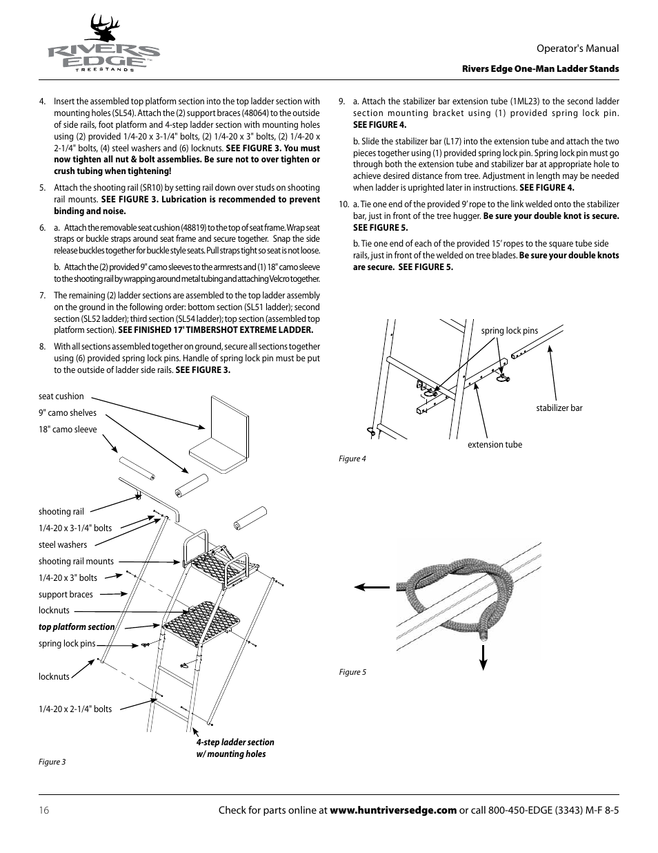 Rivers Edge RE602 JOURNEYMAN User Manual | Page 16 / 48