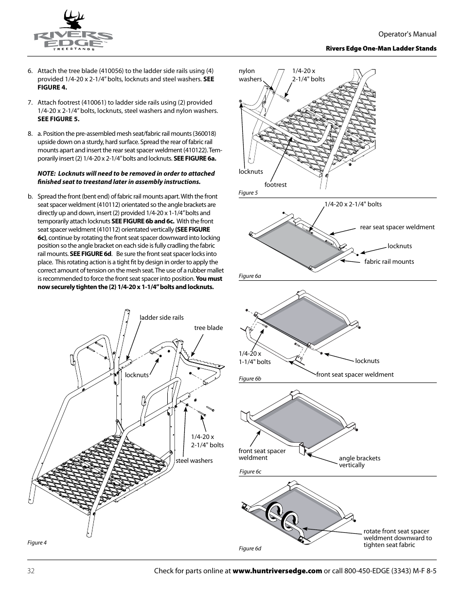 Rivers Edge RE602 JOURNEYMAN User Manual | Page 32 / 48