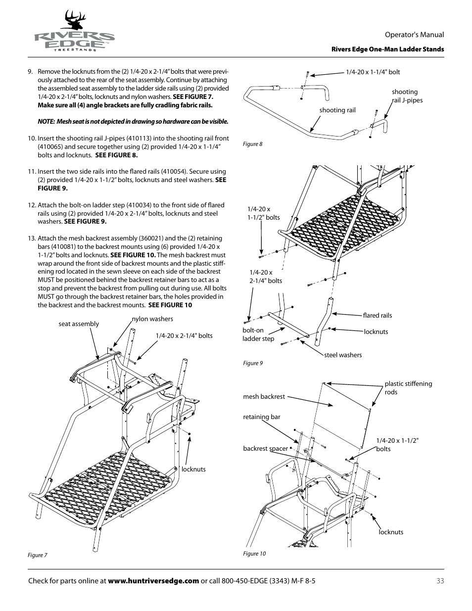 Rivers Edge RE602 JOURNEYMAN User Manual | Page 33 / 48