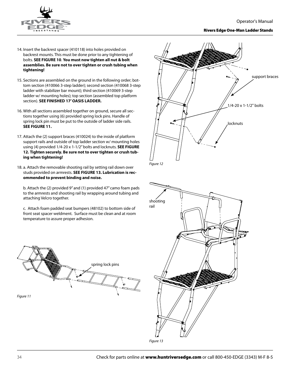 Rivers Edge RE602 JOURNEYMAN User Manual | Page 34 / 48