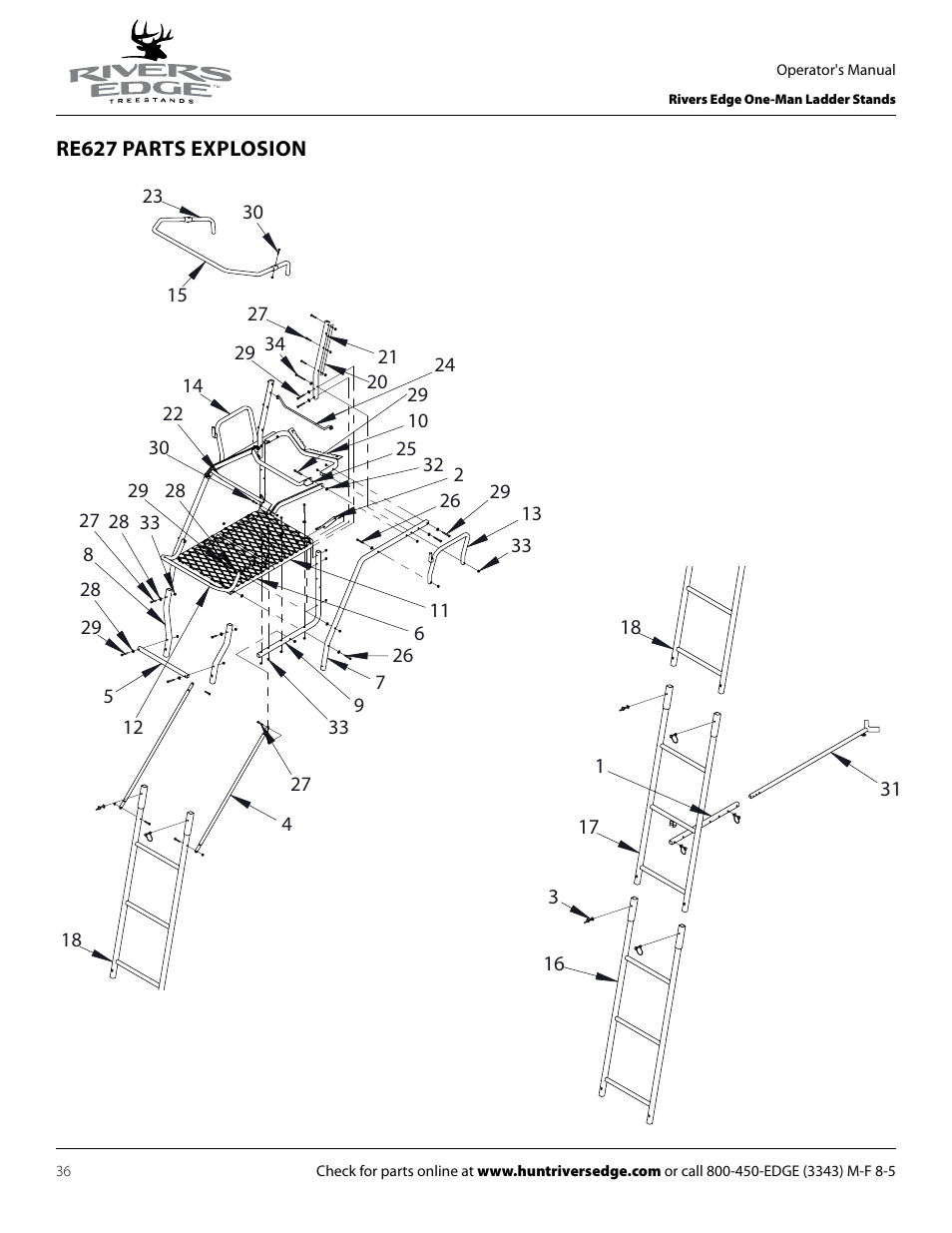 Rivers Edge RE602 JOURNEYMAN User Manual | Page 36 / 48