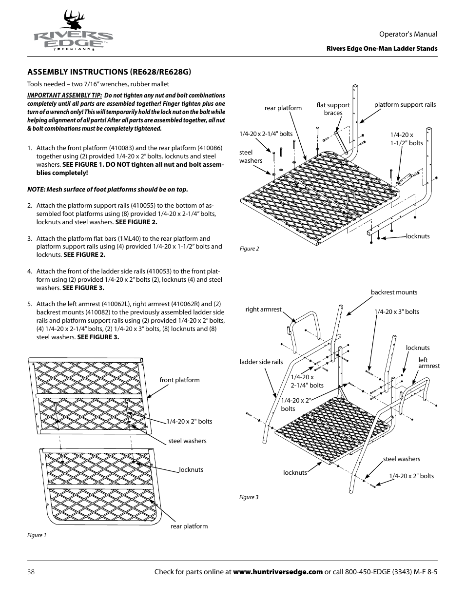 Rivers Edge RE602 JOURNEYMAN User Manual | Page 38 / 48