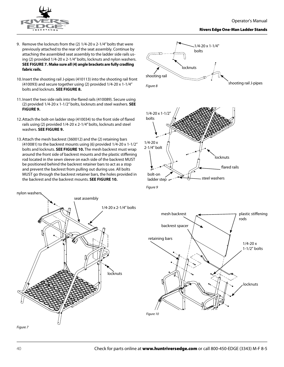 Rivers Edge RE602 JOURNEYMAN User Manual | Page 40 / 48