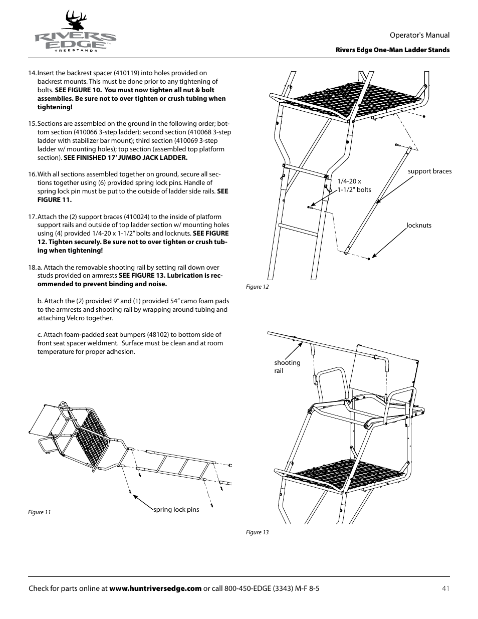 Rivers Edge RE602 JOURNEYMAN User Manual | Page 41 / 48