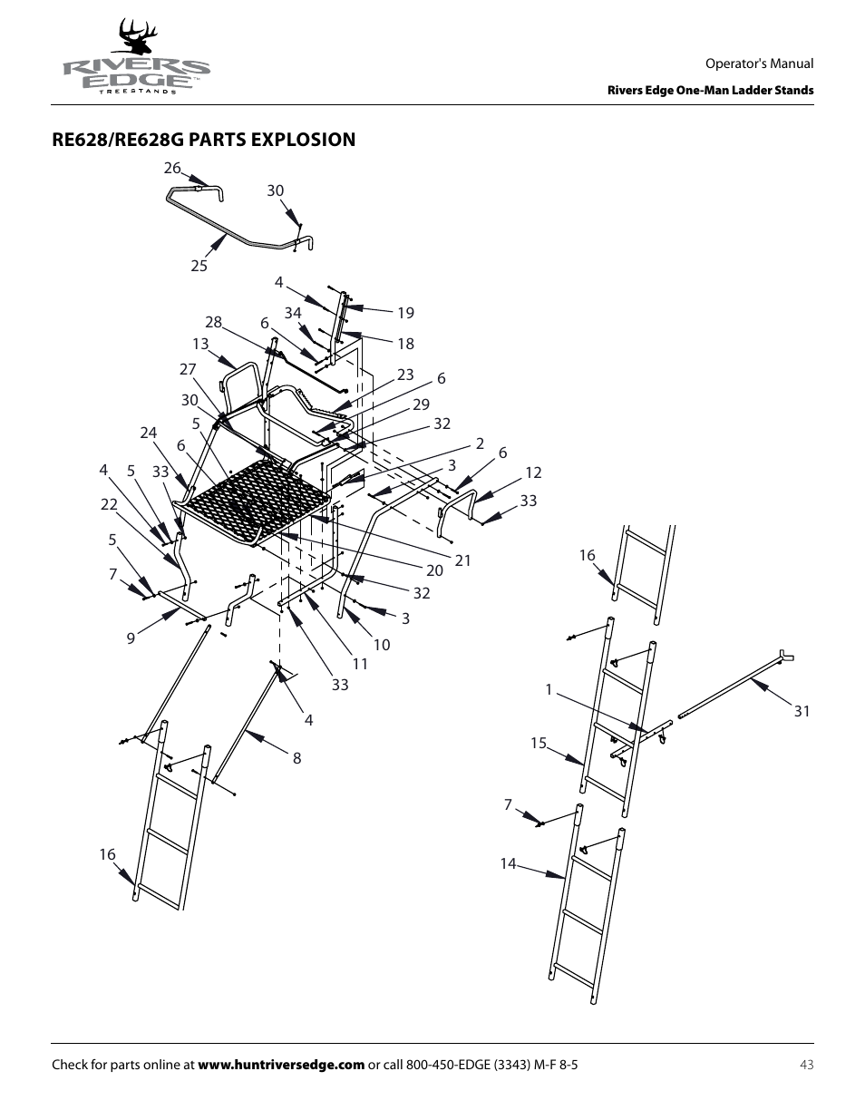 Rivers Edge RE602 JOURNEYMAN User Manual | Page 43 / 48