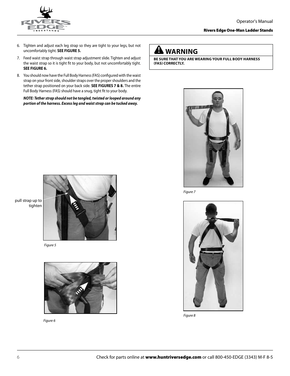 Warning | Rivers Edge RE602 JOURNEYMAN User Manual | Page 6 / 48