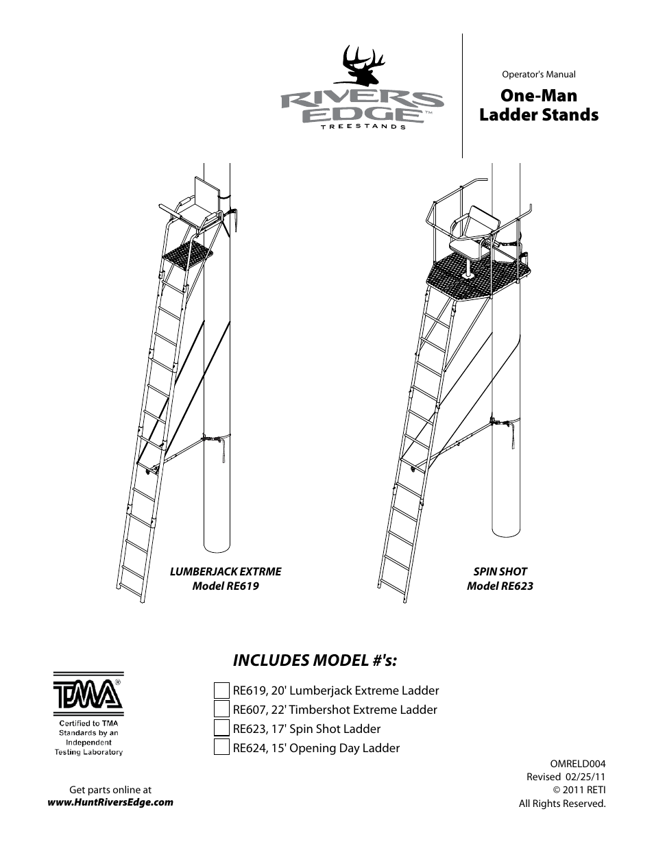 Rivers Edge RE619 LumberJack Extrme User Manual | 44 pages