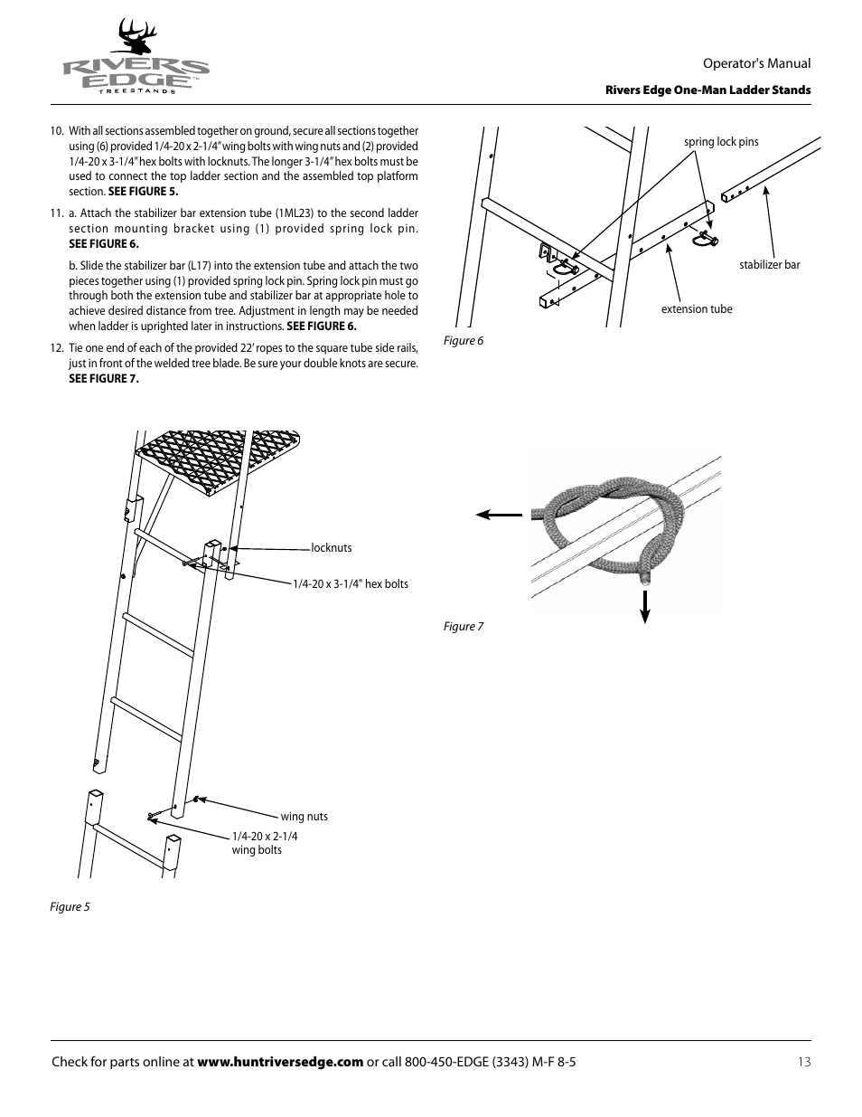 Rivers Edge RE619 LumberJack Extrme User Manual | Page 13 / 44