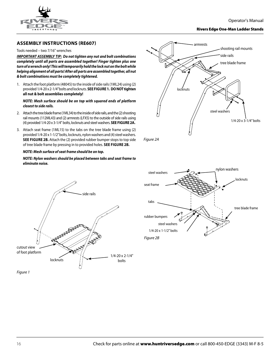 Rivers Edge RE619 LumberJack Extrme User Manual | Page 16 / 44