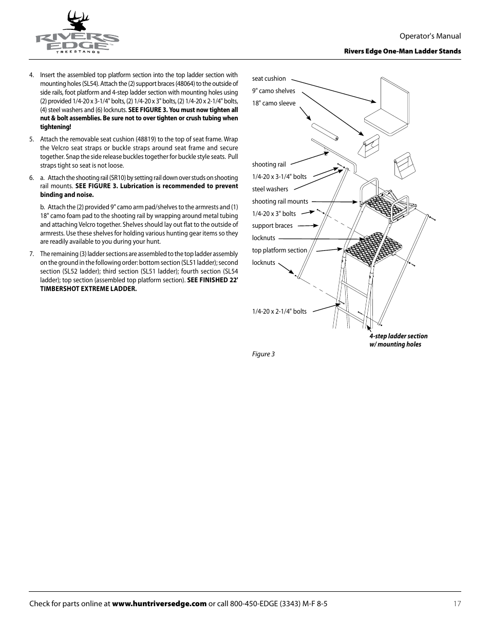 Rivers Edge RE619 LumberJack Extrme User Manual | Page 17 / 44