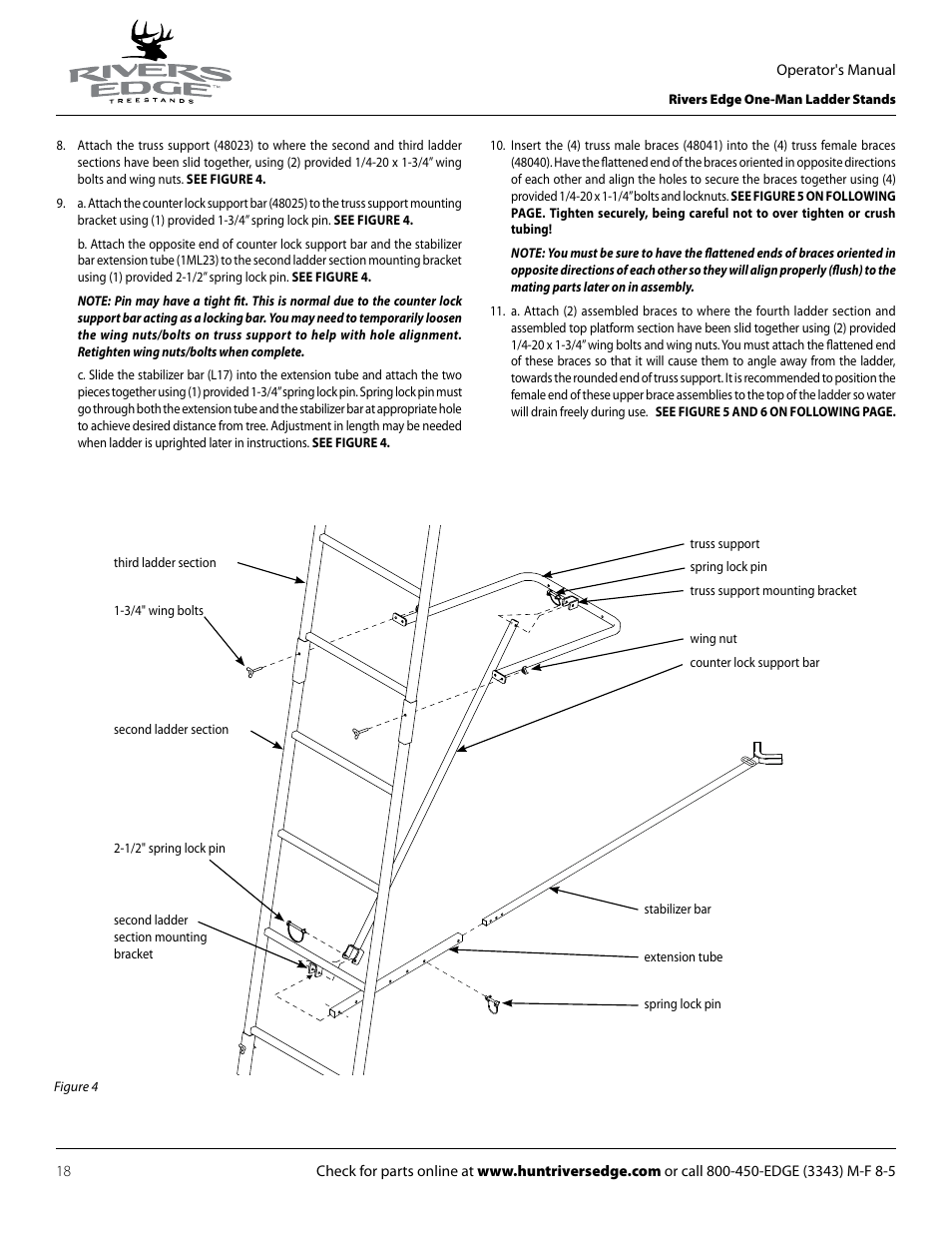 Rivers Edge RE619 LumberJack Extrme User Manual | Page 18 / 44