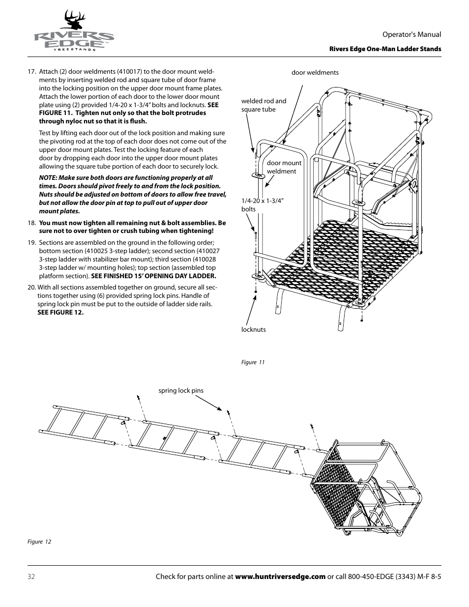 Rivers Edge RE619 LumberJack Extrme User Manual | Page 32 / 44