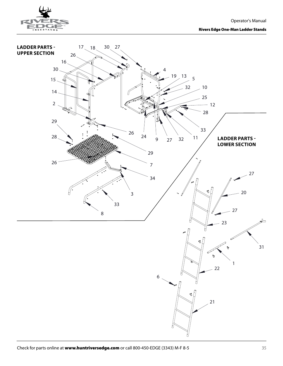 Rivers Edge RE619 LumberJack Extrme User Manual | Page 35 / 44