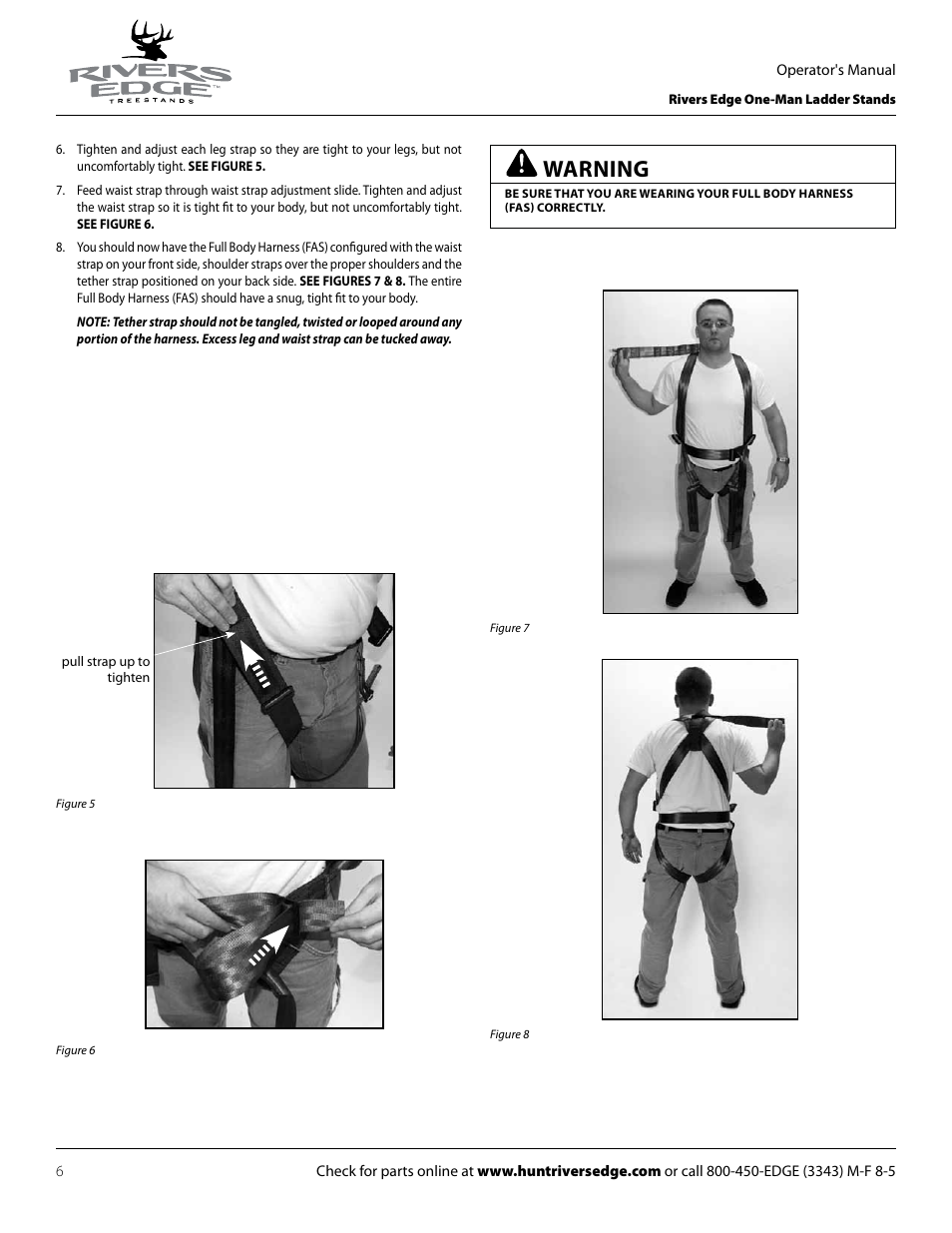 Warning | Rivers Edge RE619 LumberJack Extrme User Manual | Page 6 / 44