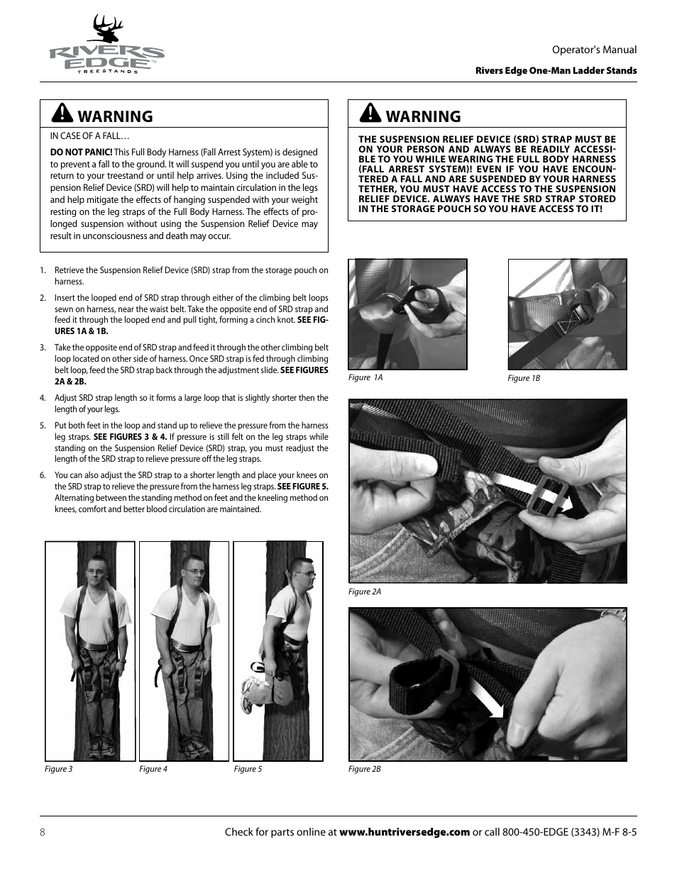 Warning | Rivers Edge RE619 LumberJack Extrme User Manual | Page 8 / 44
