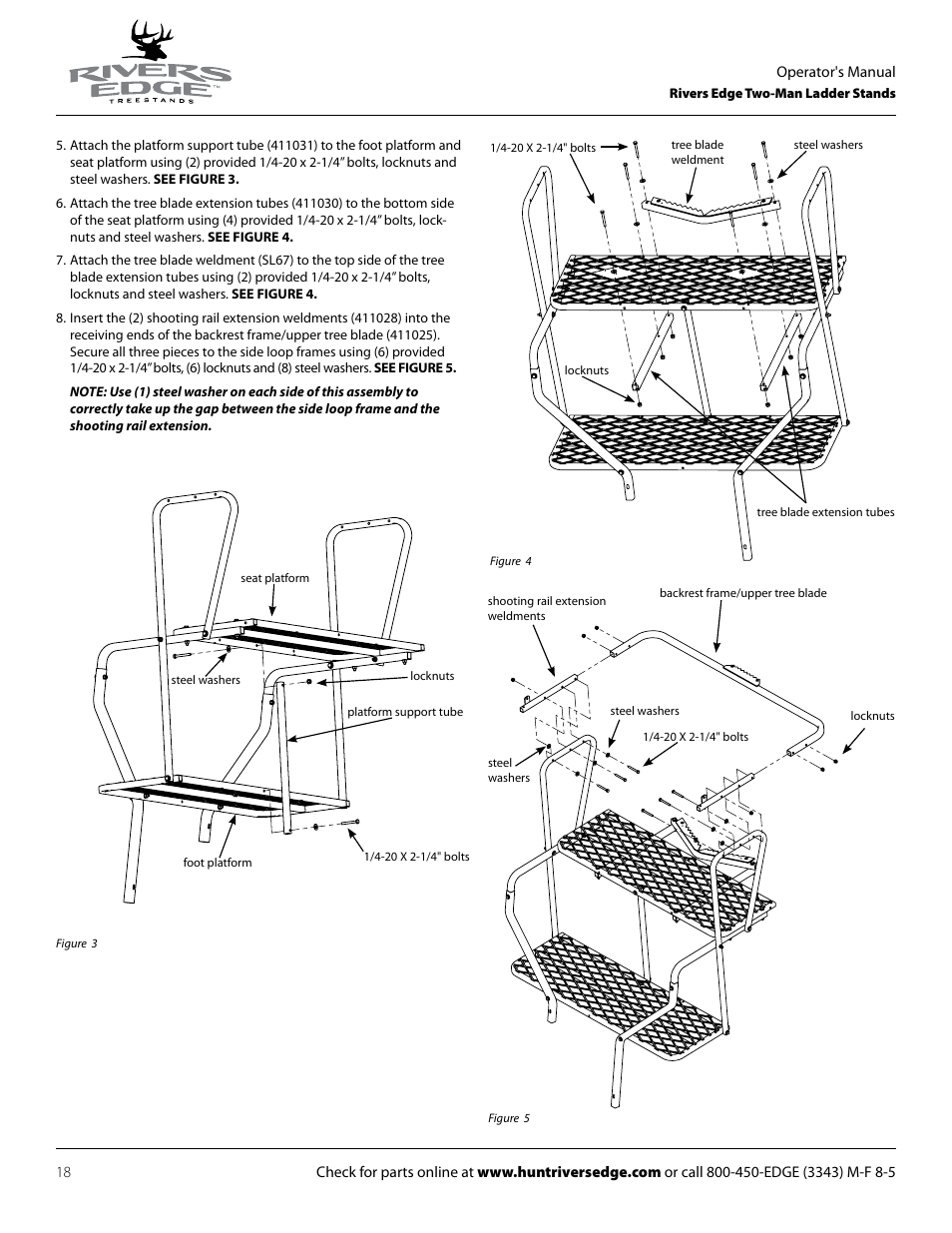 Rivers Edge RE629 15' 2-Man Ladder Stand User Manual | Page 18 / 28